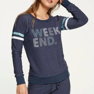 Chaser Blue Weekend Glitter Sweatshirt